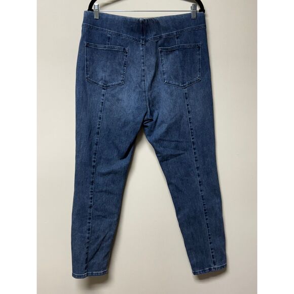 SOFT SURROUNDINGS Ultimate Pull-On Jeans Front Seam Detail, Sz L - Picture 4 of 6